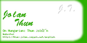 jolan thun business card